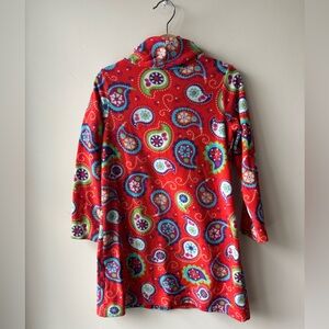 Hanna Andersson Toddler Girl's Paisley Print Mock Collar Dress Size 4